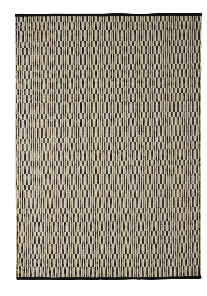 Vaski villamatto 140x200 cm musta/valkoinen